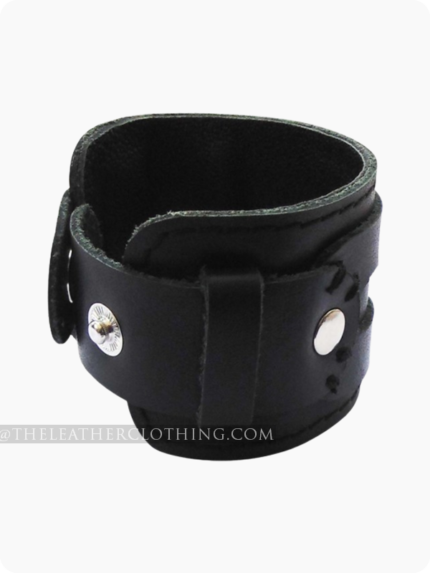 Custom Made Ancient Rome Style Leather Wristband With Rivets