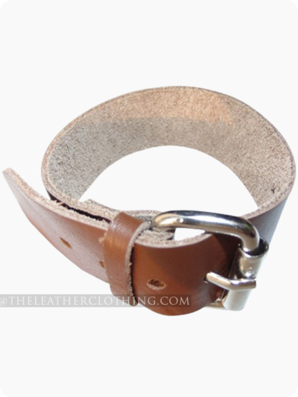 Custom Made Leather Cock Ring With Roller Buckle