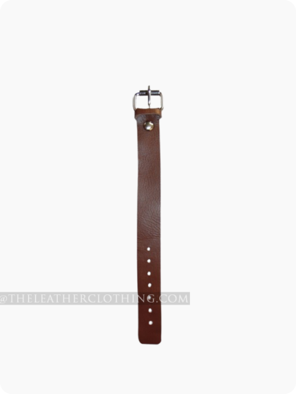 Custom Made Leather Cock Ring With Roller Buckle