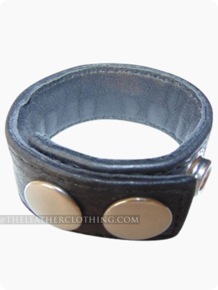 Custom Made Leather Cock Ring With Snap Button
