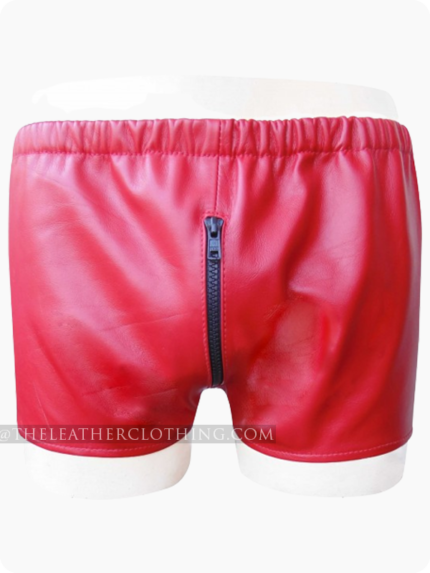 Custom Made Leather Hot Shorts With Beautiful-cut-ON Back