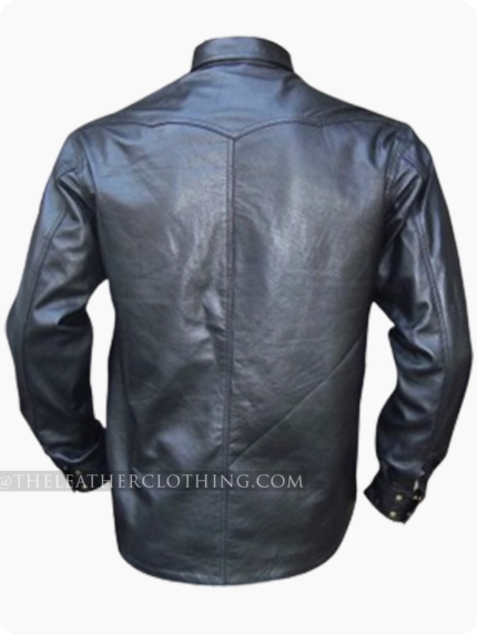 Custom Made Leather Long Sleeve Shirt