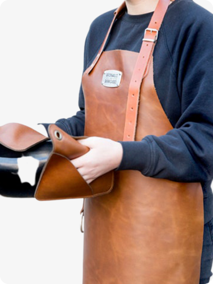 Hand Made Brown Cooking Leather Apron