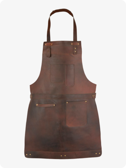 Hand Made Dark Brown Barber Leather Apron